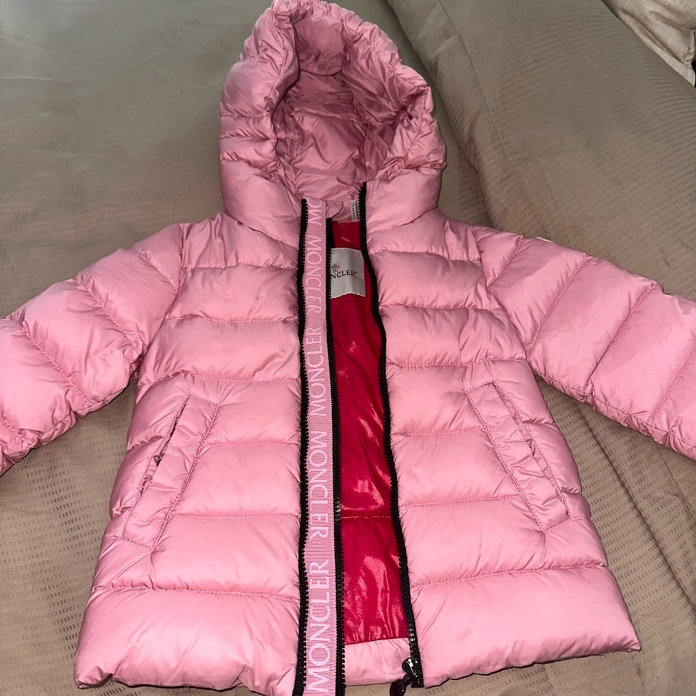 Moncler Kids Pink Puffer Jacket